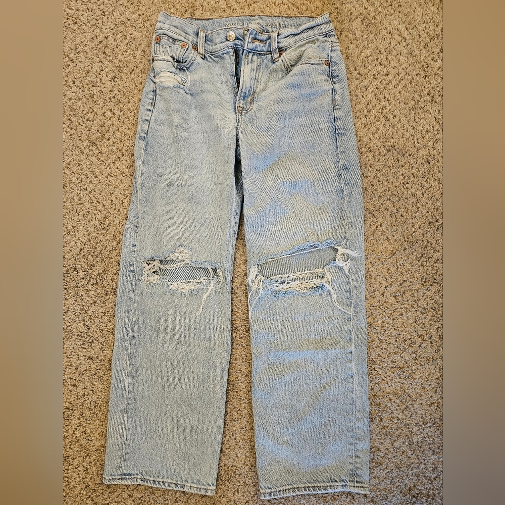 American Eagle Strigid Distressed Women Jeans Size 00 Short